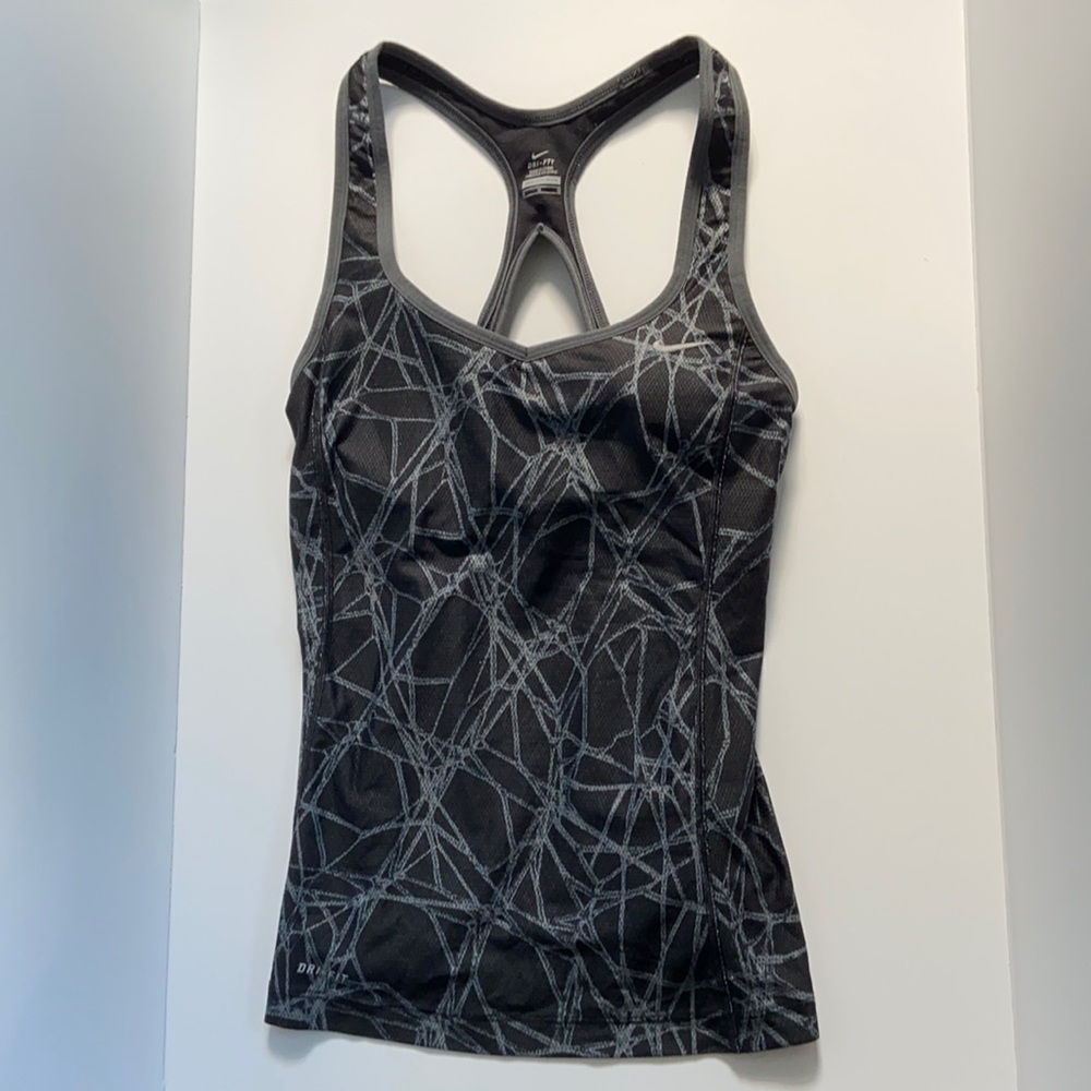 Nike Dri-FIT Tank - Gray and Black